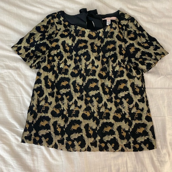 Anthropologie Hutch Metallic Leopard Top (12) - Picture 2 of 6